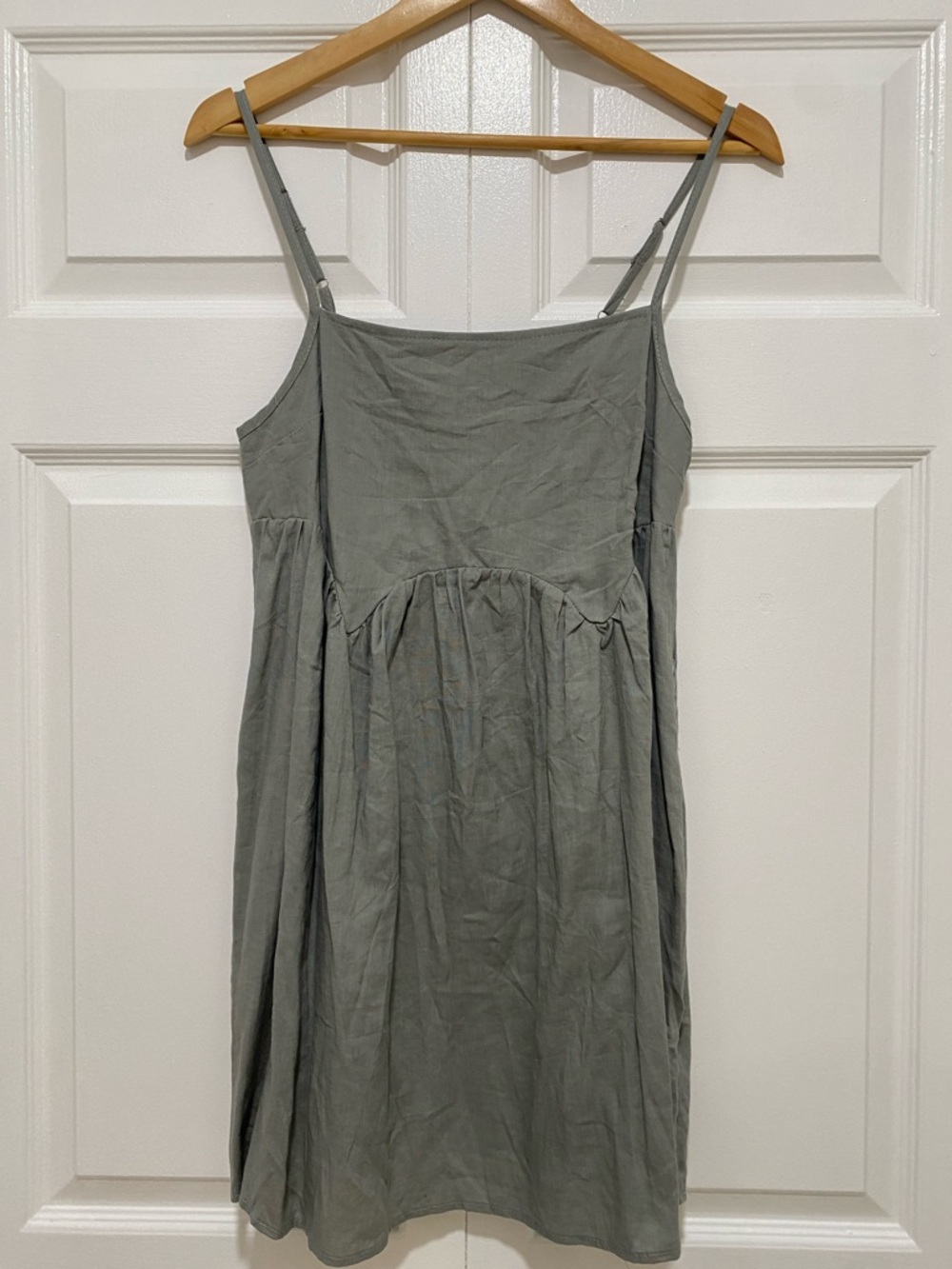 Slip-Style Spaghetti Strap Dress in grey